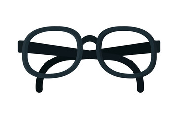 Sticker - glasses with black frame