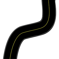 vector illustration of curve road.