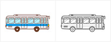 Bus Coloring Page. City Bus Side View