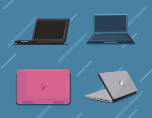 Poster - digital laptops set