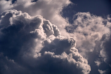 Wall Mural - dark, dense and magnificent, gray storm clouds