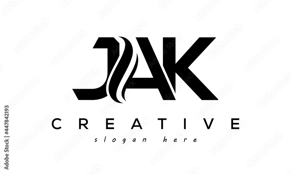 Letter JAK creative logo design vector	 - obrazy, fototapety, plakaty 