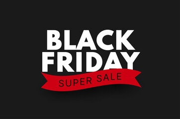 Wall Mural - Black Friday Sale Banner. Vector sale background. Template for promotion, advertising, and social ads.