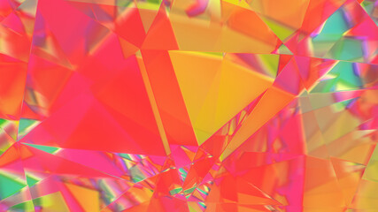 Wall Mural - Diamond facets abstract diffraction background 3D render