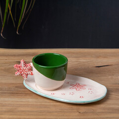 retro design ceramic coffee cup