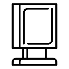 Poster - Light board outdoor advertising icon. Outline light board outdoor advertising vector icon for web design isolated on white background