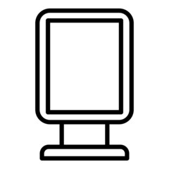 Poster - Large outdoor advertising icon. Outline large outdoor advertising vector icon for web design isolated on white background