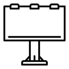 Poster - Billboard agency outdoor advertising icon. Outline billboard agency outdoor advertising vector icon for web design isolated on white background