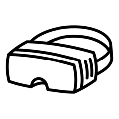 Poster - Vr goggles icon. Outline vr goggles vector icon for web design isolated on white background