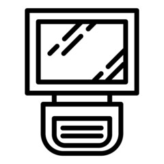 Poster - Camera flashlight icon. Outline camera flashlight vector icon for web design isolated on white background