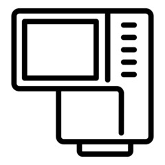 Poster - Camera screen assist icon. Outline camera screen assist vector icon for web design isolated on white background