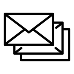 Poster - Post letters icon. Outline post letters vector icon for web design isolated on white background