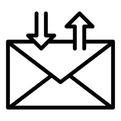Poster - Send letter icon. Outline send letter vector icon for web design isolated on white background