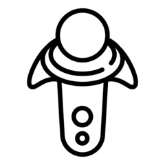 Poster - Retro joystick icon. Outline retro joystick vector icon for web design isolated on white background