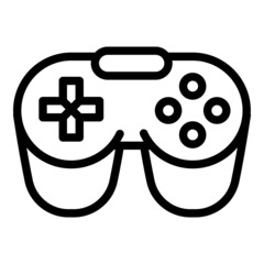 Poster - Game joystick icon. Outline game joystick vector icon for web design isolated on white background