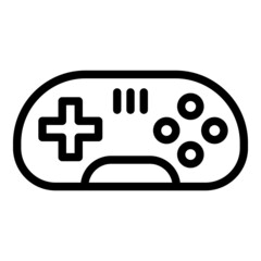 Poster - Keyboard joystick icon. Outline keyboard joystick vector icon for web design isolated on white background