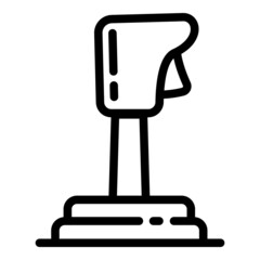 Poster - Control joystick icon. Outline control joystick vector icon for web design isolated on white background