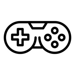 Poster - Gamepad joystick icon. Outline gamepad joystick vector icon for web design isolated on white background