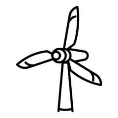 Poster - Wind turbine icon. Outline wind turbine vector icon for web design isolated on white background
