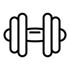 Poster - Gym dumbbell icon. Outline Gym dumbbell vector icon for web design isolated on white background