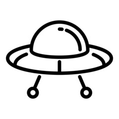 Poster - Ufo ship icon. Outline ufo ship vector icon for web design isolated on white background