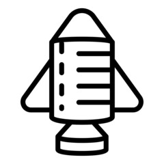 Poster - Space ship icon. Outline space ship vector icon for web design isolated on white background