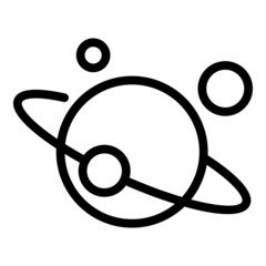 Poster - Saturn planet icon. Outline saturn planet vector icon for web design isolated on white background