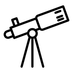 Poster - Space telescope icon. Outline space telescope vector icon for web design isolated on white background