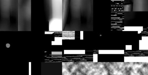 Poster - background black screen glitcheffect.