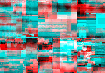 Poster - glitch background. screen bug effect.