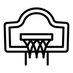 Poster - Basketball home basket icon. Outline Basketball home basket vector icon for web design isolated on white background