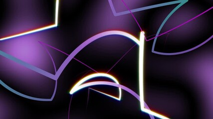 3d animated lines and curves abstract motion background