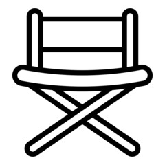 Poster - Movie chair director icon. Outline Movie chair director vector icon for web design isolated on white background