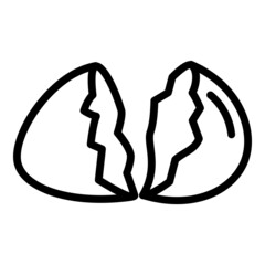 Poster - Eggshell icon. Outline Eggshell vector icon for web design isolated on white background