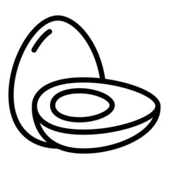 Poster - Boiled egg icon. Outline Boiled egg vector icon for web design isolated on white background