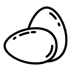 Poster - Chicken eggs icon. Outline Chicken eggs vector icon for web design isolated on white background