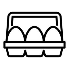 Poster - Chicken eggs pack icon. Outline Chicken eggs pack vector icon for web design isolated on white background