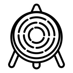 Poster - Archer wood target icon. Outline Archer wood target vector icon for web design isolated on white background