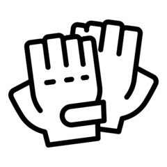 Poster - Cycling gloves icon. Outline Cycling gloves vector icon for web design isolated on white background