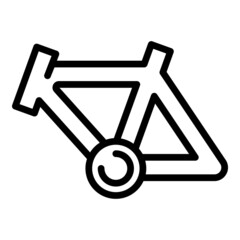 Poster - Bike frame icon. Outline Bike frame vector icon for web design isolated on white background