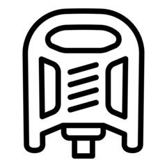 Poster - Bike pedal icon. Outline Bike pedal vector icon for web design isolated on white background