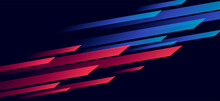 Speed Dynamic Background With Rectangular Shapes In Motion Forming Texture, Sport Background, Red And Blu Lined In Dark Space