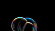 © Dionisio - Bolhas de sabão em macro e fundo preto