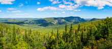Wonderful Panorama From The Orignac Trail In September, In Charlevoix, Quebec, Canada