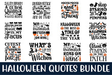 Halloween Quotes Design Bundle SVG, Halloween T-shirt Svgs
