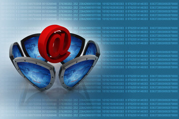 Poster - 3d rendering spam shield

