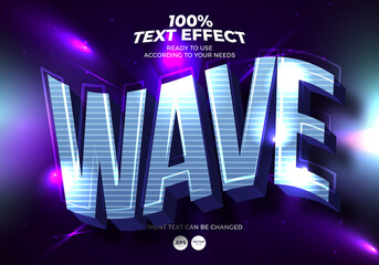 Wall Mural - Wave Text Effect