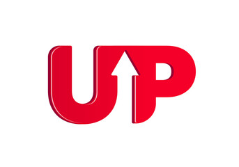 Poster - Up logotype. Typography creative logo design. Flat and minimal logo design.