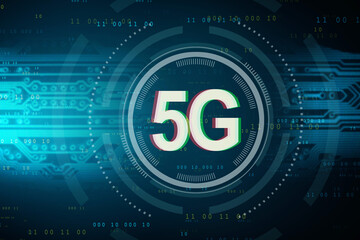 Poster - 2d rendering 5G Network 5G Connection
