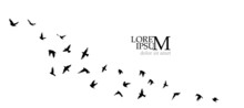A Flock Of Flying Birds. Vector Illustration